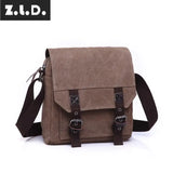 Z.L.D. Canvas Small Square Bag Casual Shoulder Messenger Bag