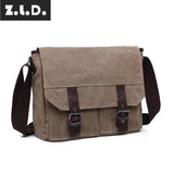 Z.L.D. Canvas Small Square Bag Casual Shoulder Messenger Bag