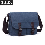 Z.L.D. Canvas Small Square Bag Casual Shoulder Messenger Bag