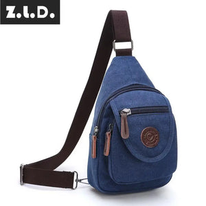 Casual Canvas Shoulder Bag Large Capacity Wear-Resistant Messenger Bag