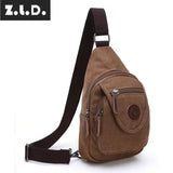 Casual Canvas Shoulder Bag Large Capacity Wear-Resistant Messenger Bag