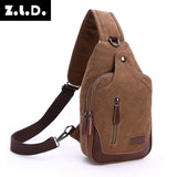 Z.L.D. Lady Shoulder Messenger Bag Washable Canvas Chest Crossbody Bolso Sac