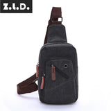 Z.L.D. Small Square Shoulder Bag Men's Messenger Chest Bag