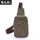 Z.L.D. Small Square Shoulder Bag Men's Messenger Chest Bag
