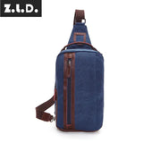 Z.L.D.Women's Canvas Shoulder Bag Casual Messenger Large Capacity Chest Bag