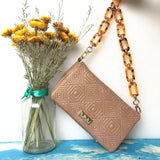 Acrylic Chain Women's Shoulder Bag Embroidery Small Square Bag