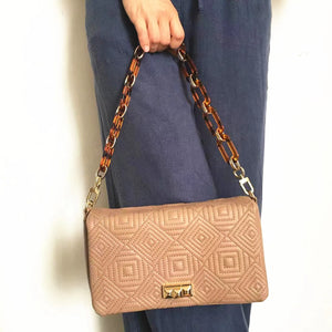 Acrylic Chain Women's Shoulder Bag Embroidery Small Square Bag