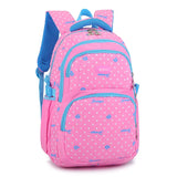 Purple Dot Printing Lightweight Schoolbags for Girls