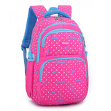 Purple Dot Printing Lightweight Schoolbags for Girls