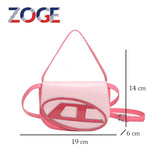 ZOGE Shoulder Bag Ladies Handbag Semi-Circle Leather Underarm Bag High Tote Bag