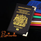 ZONGSHU Passport Case Holder British Printed Soft Sponge Cover