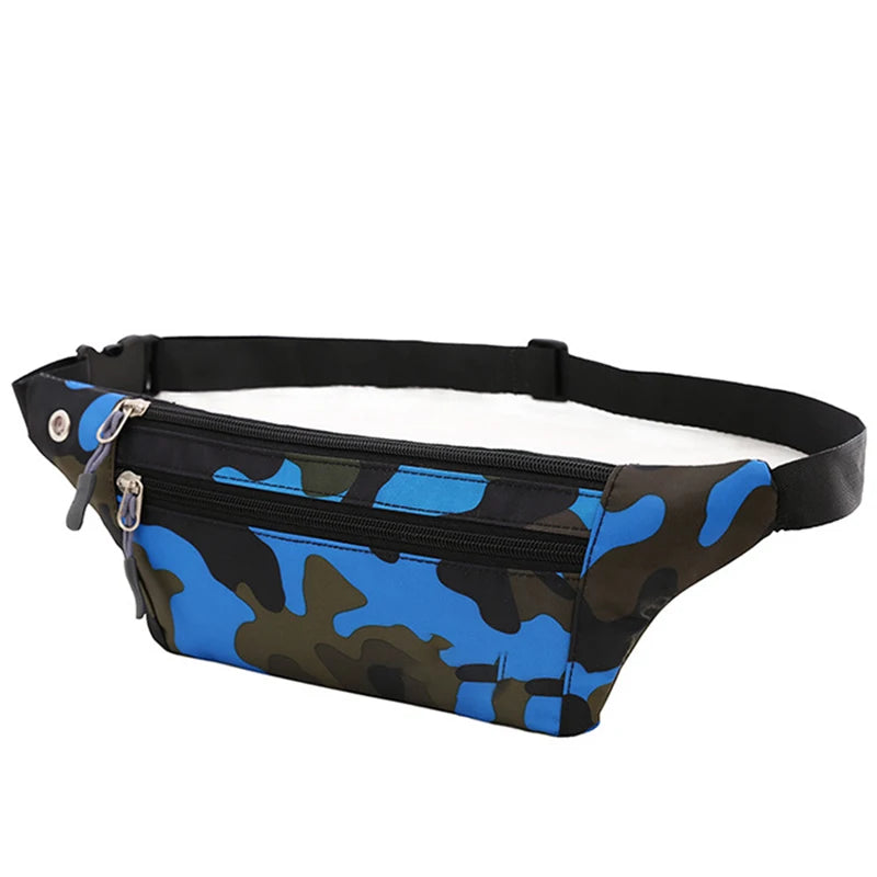 ZVOYOVL Waterproof Camo Waist Bag Outdoor Sports Fitness Runing Bag Phone Purse