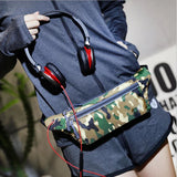 ZVOYOVL Waterproof Camo Waist Bag Outdoor Sports Fitness Runing Bag Phone Purse