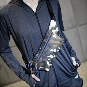 ZVOYOVL Waterproof Camo Waist Bag Outdoor Sports Fitness Runing Bag Phone Purse