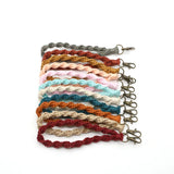 Macrame Wristlet Keychain Mom Bag Cotton Key Ring