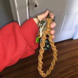 Macrame Wristlet Keychain Mom Bag Cotton Key Ring