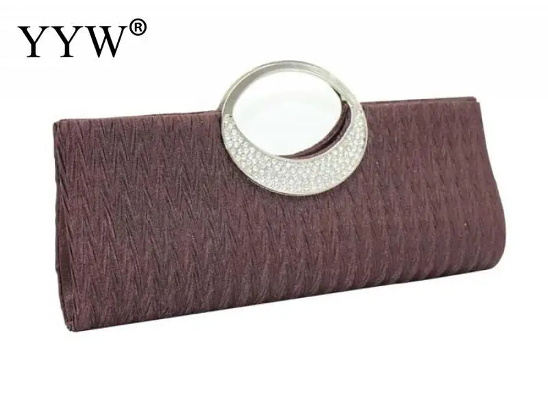 Elegant Rhinestone Evening Clutch Bag with Strap