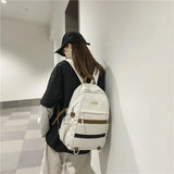 Zipper Backpack Women's Bag Large Capacity Solid Woman Backbags