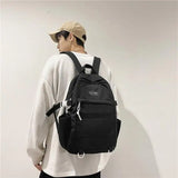 Zipper Backpack Women's Bag Large Capacity Solid Woman Backbags