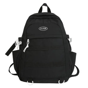 Zipper Backpack Women's Bag Large Capacity Solid Woman Backbags