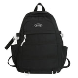 Zipper Backpack Women's Bag Large Capacity Solid Woman Backbags