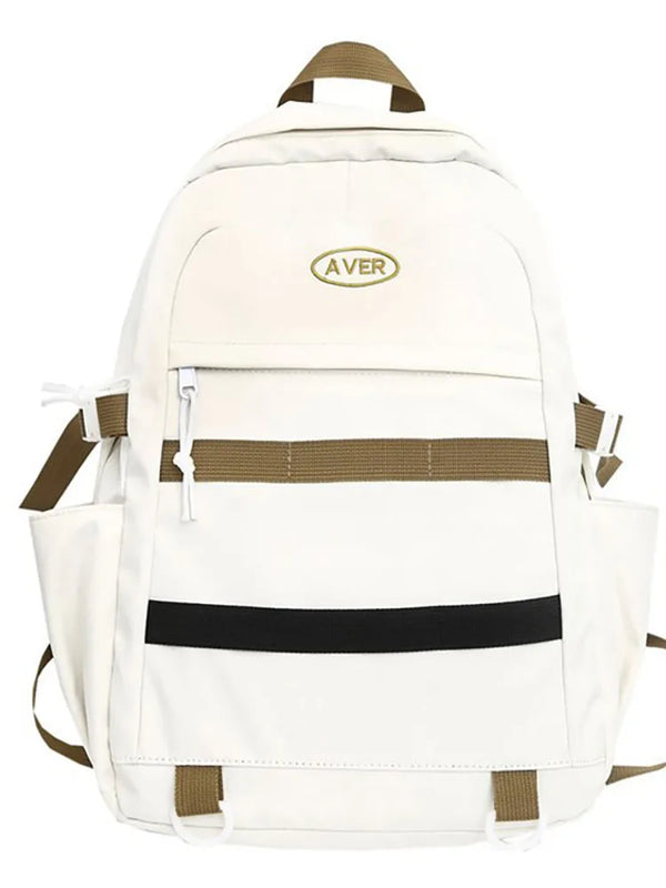 Zipper Backpack Women's Bag Large Capacity Solid Woman Backbags