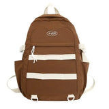 Zipper Backpack Women's Bag Large Capacity Solid Woman Backbags
