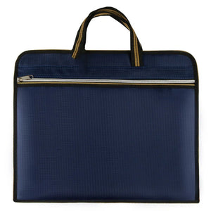 Waterproof Zipper Briefcase A4 Files Bag Large Capacity Laptop Business Tote