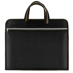 Waterproof Zipper Briefcase A4 Files Bag Large Capacity Laptop Business Tote
