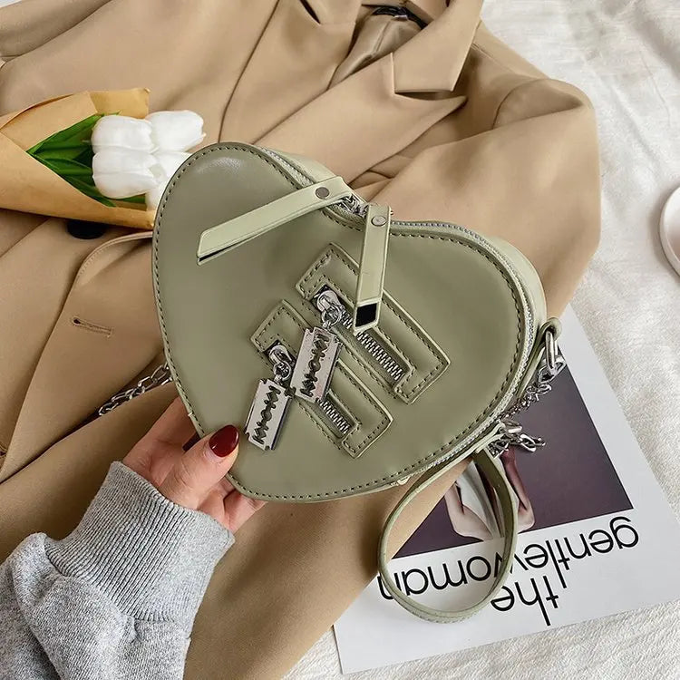 Zipper Chain Crossbody Bags for Women Girl Casual Purses Shoulder Bag