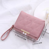 Zipper Closure Women's Wallet Short Purse Clear Texture NIN668