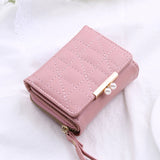 Zipper Closure Women's Wallet Short Purse Clear Texture NIN668