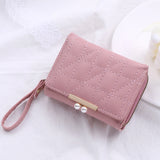 Zipper Closure Women's Wallet Short Purse Clear Texture NIN668