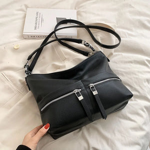 Retro Green Crossbody Bag for Women Travel Handbags Purses Female Soft Hobo