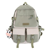 Double Pocket Girls Backpack for Junior High School Students