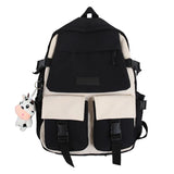 Double Pocket Girls Backpack for Junior High School Students