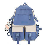 Double Pocket Girls Backpack for Junior High School Students