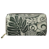 Polynesian Tribal 3D Printed Zipper Purse Women Long Clutch Wallet