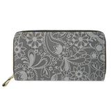 Polynesian Tribal 3D Printed Zipper Purse Women Long Clutch Wallet