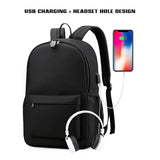 Zipper Shoulders Bag Large Capacity Travel Bag with USB Charging Port
