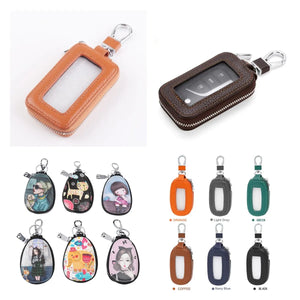 Zipper Square Key Holder with Transparent Window
