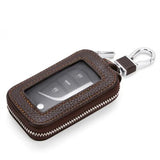 Zipper Square Key Holder with Transparent Window