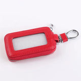 Zipper Square Car Key Holder Wallet Key Chain Women Organizer