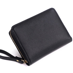 Zipper Tri-Fold Women's Wallet Short Multi-Card Money Clip