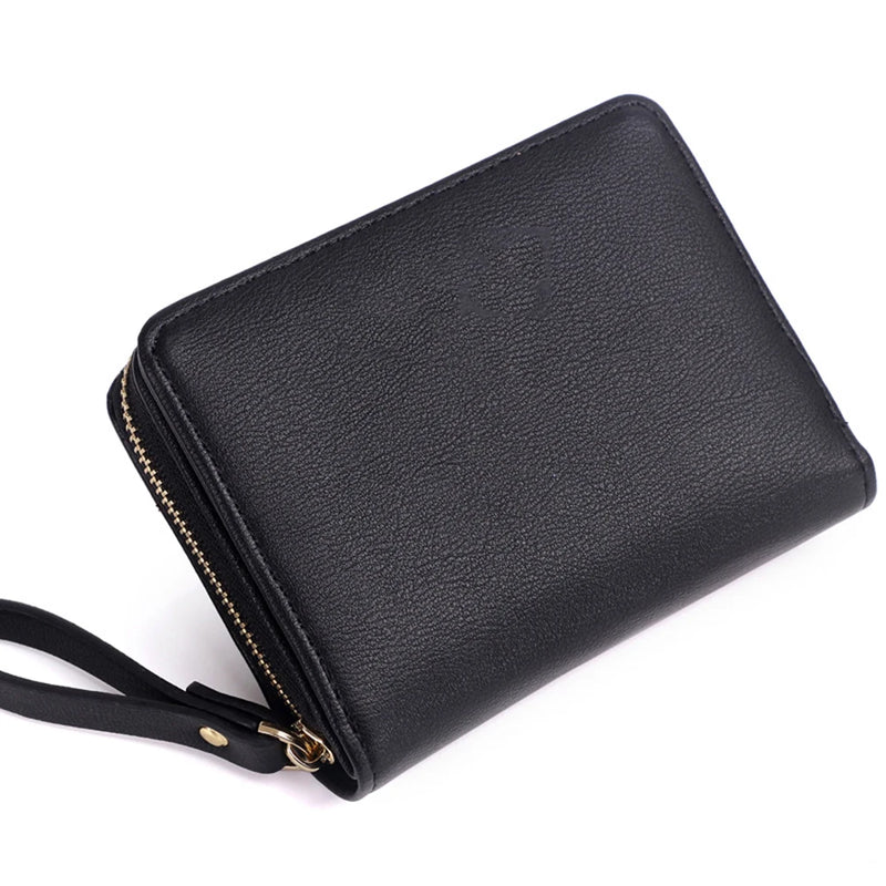 Zipper Tri-Fold Women's Wallet Short Multi-Card Money Clip