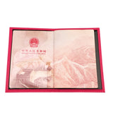 Zongshu Pink PU Leather Passport Holder Case