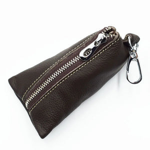 Zongshu Leather Women's Key Case Zipper Coin Purse