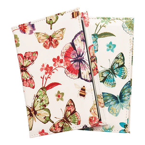 Bees Butterfly Flowers Passport Cover Ticket ID Holder