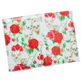 Fresh Flowers Skull PU Leather Passport Holder Passport Case Passport Wallet