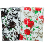 Fresh Flowers Skull PU Leather Passport Holder Passport Case Passport Wallet